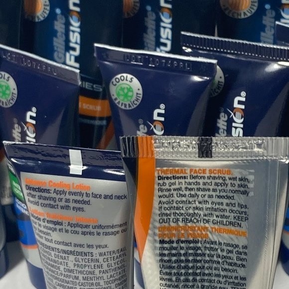 Travel Size Gillette Fusion ProSeries Thermal Face Scrub Intense Cooling Lotion - Picture 8 of 13
